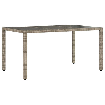Garden Dining Set 7 pcs Grey Poly Rattan