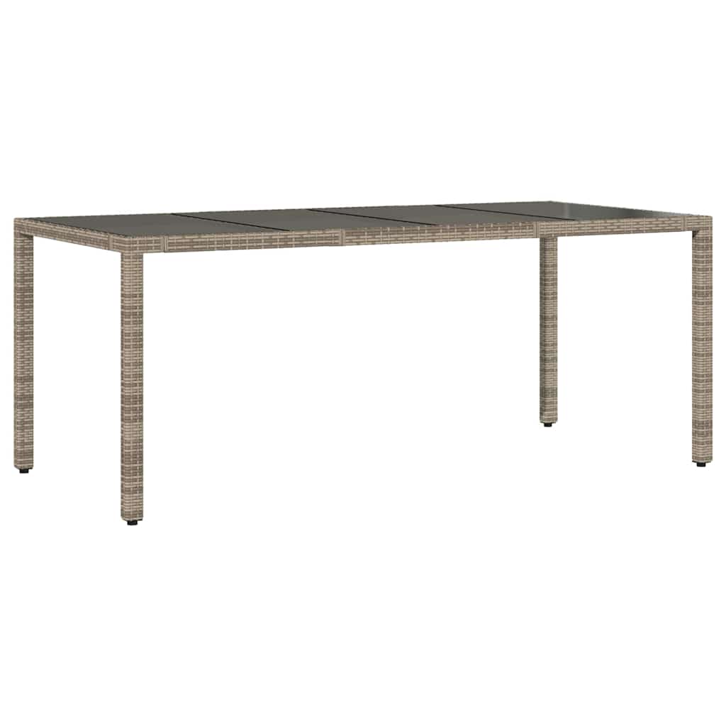 Garden Dining Set 7 pcs Grey Poly Rattan