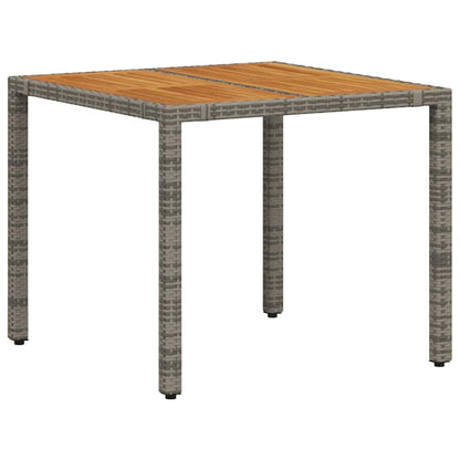 Garden Dining Set 3 pcs Grey Poly Rattan