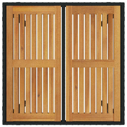 Garden Dining Set 5 pcs Black Poly Rattan