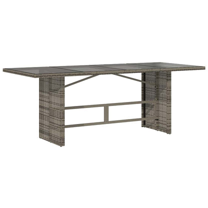 Garden Dining Set 7 pcs Grey Poly Rattan