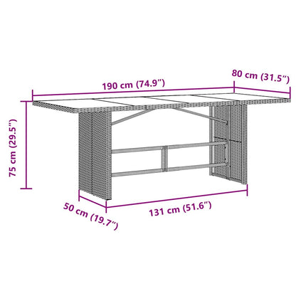 Garden Dining Set 7 pcs Grey Poly Rattan