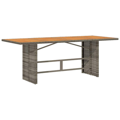 Garden Dining Set 7 pcs Grey Poly Rattan