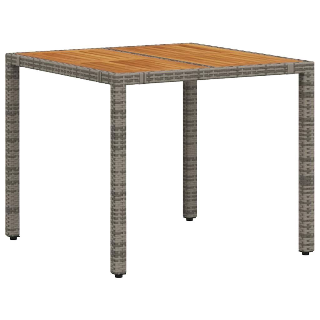 Garden Dining Set 3 pcs Grey and Brown Poly Rattan