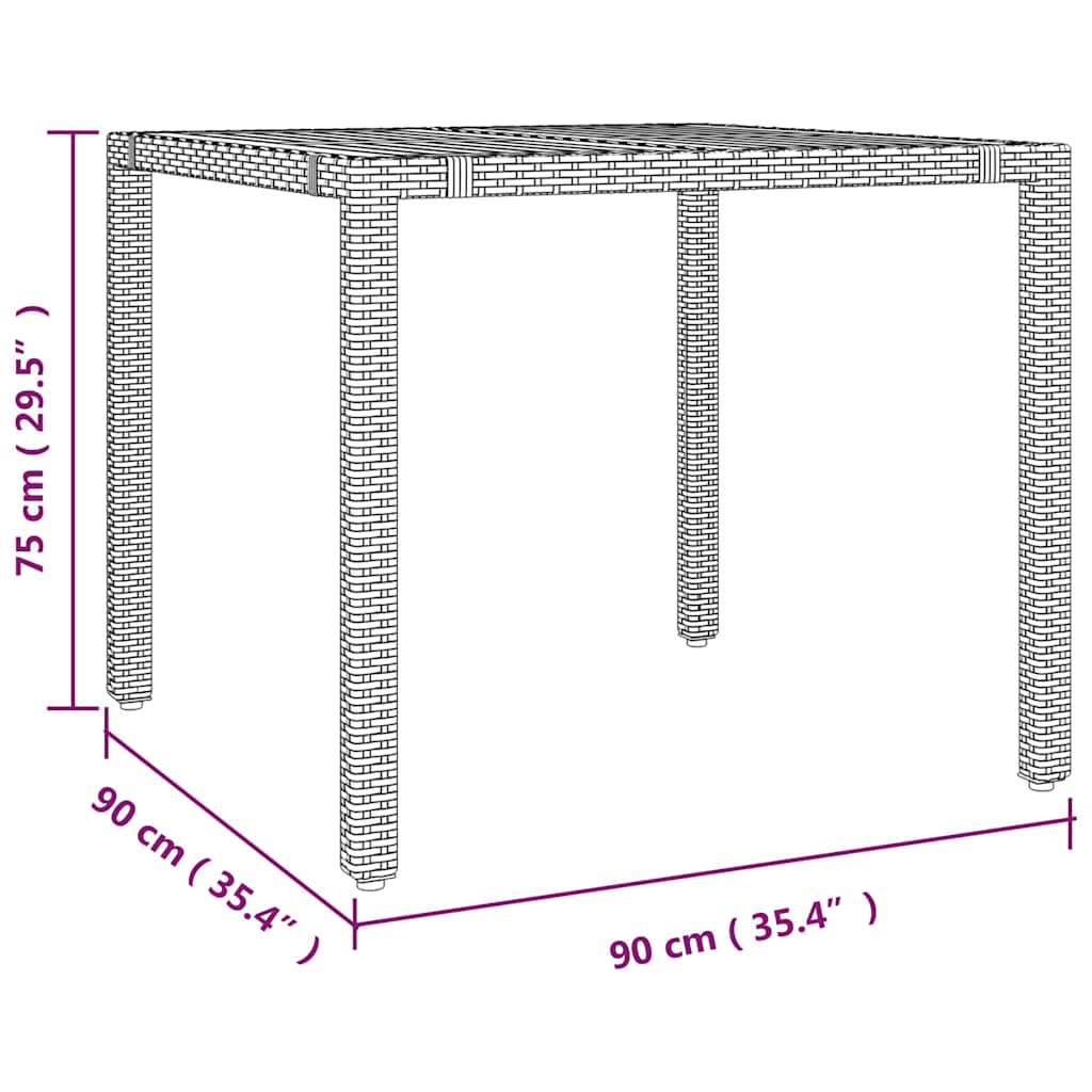 Garden Dining Set 5 pcs Grey and Brown Poly Rattan