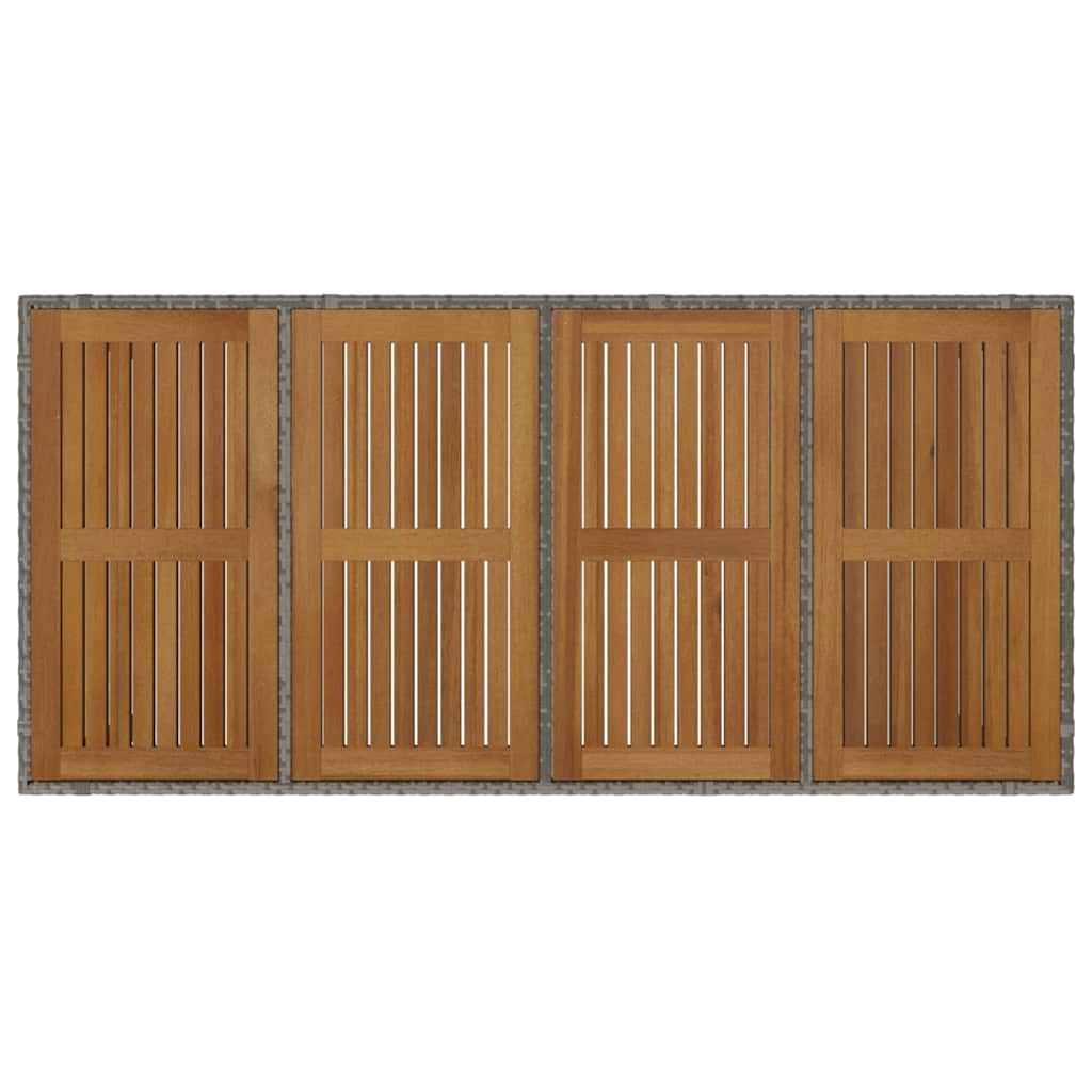 Garden Dining Set 9 pcs Grey and Brown Poly Rattan