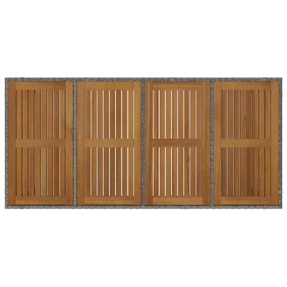 Garden Dining Set 9 pcs Grey and Brown Poly Rattan