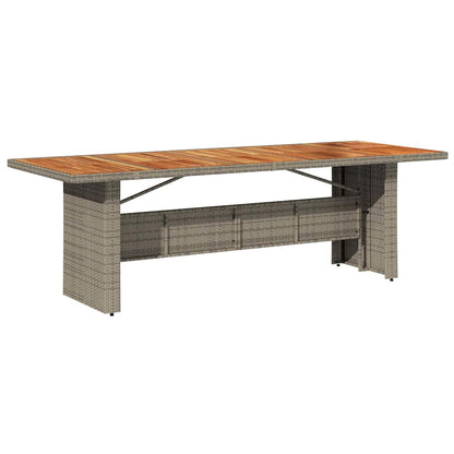 Garden Dining Set 9 pcs Grey and Brown Poly Rattan
