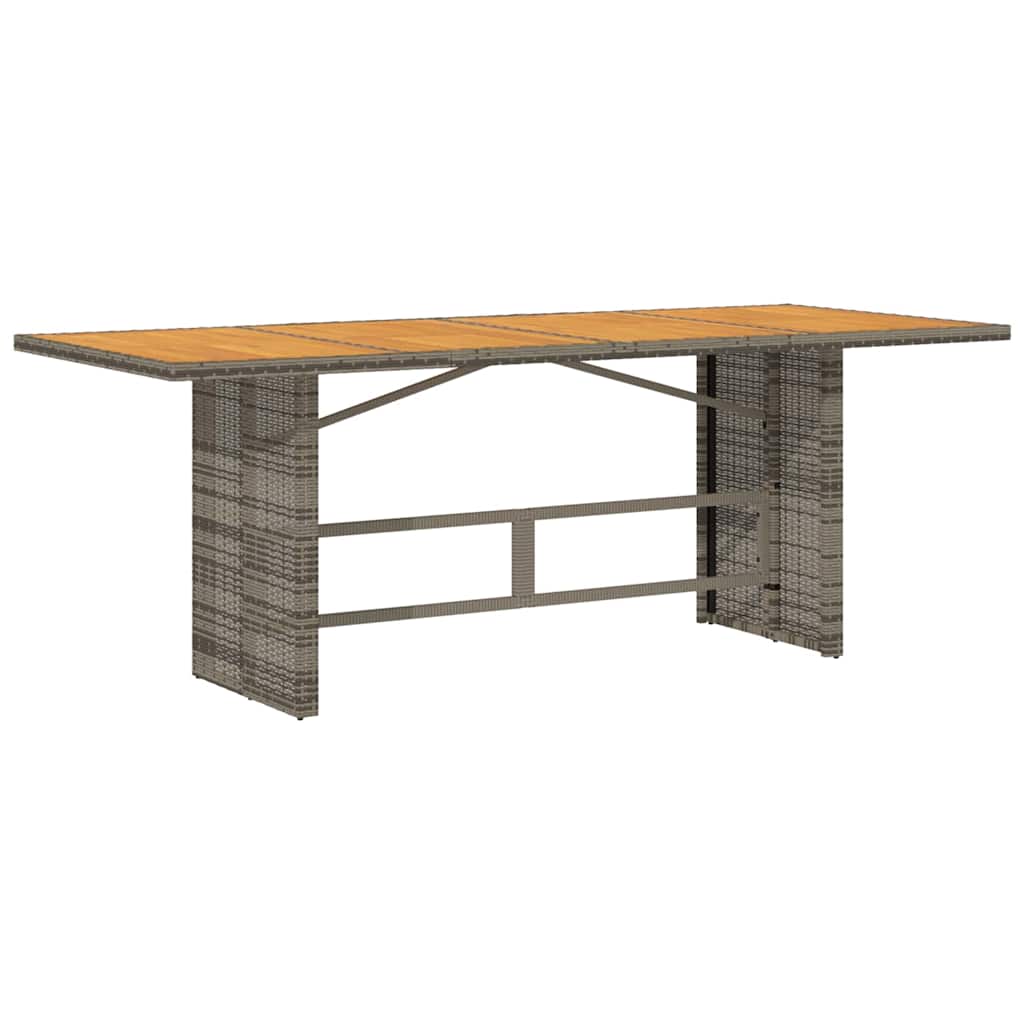 Garden Dining Set 7 pcs Grey and Brown Poly Rattan