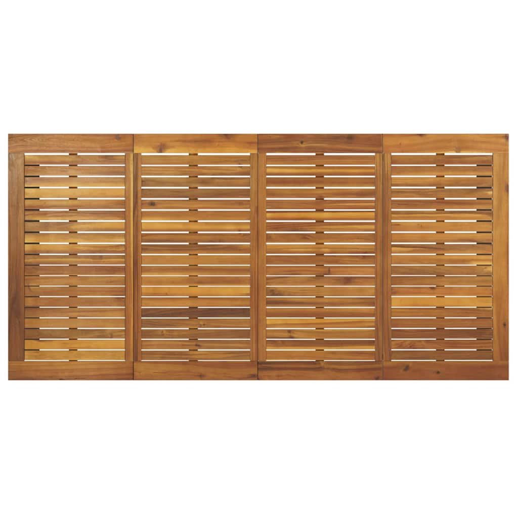 Garden Dining Set 7 pcs Beige Solid Acacia Wood