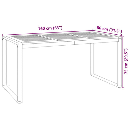 Garden Dining Set 5 pcs Black and Brown Poly Rattan