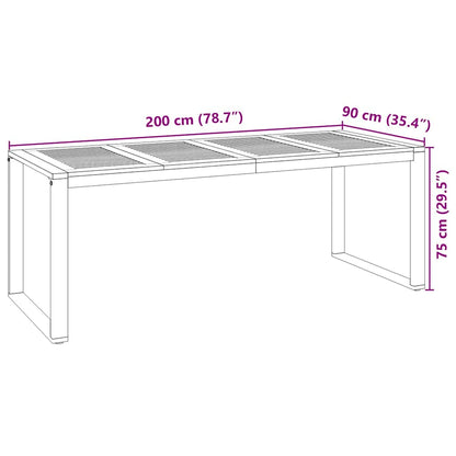 Garden Dining Set 7 pcs Black and Brown Poly Rattan