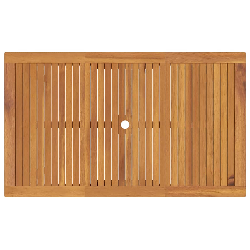 Garden Dining Set 5 pcs Black Solid Acacia Wood