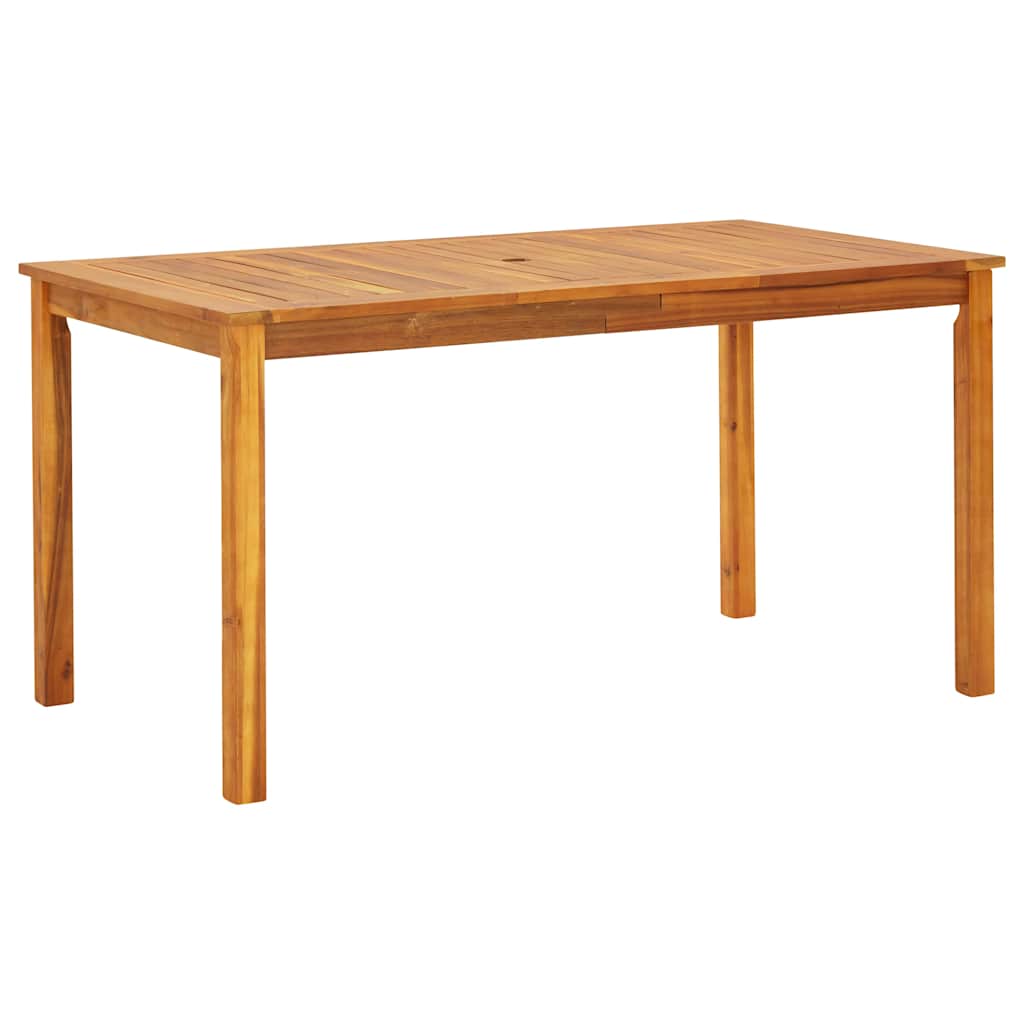 Garden Dining Set 5 pcs Beige Solid Acacia Wood