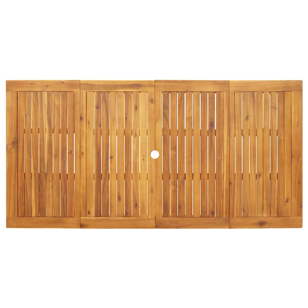 Garden Dining Set 9 pcs Black Solid Acacia Wood