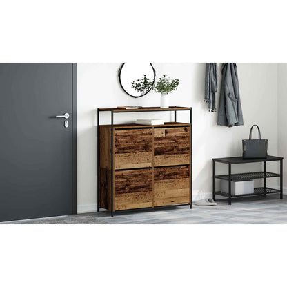 Shoe Cabinet Old Wood 100 x 34 x 112 cm Engineered Wood
