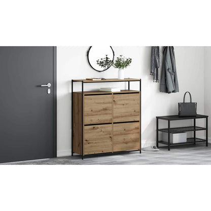 Shoe Cabinet Artisan Oak 100 x 34 x 112 cm Engineered Wood