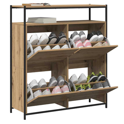Shoe Cabinet Artisan Oak 100 x 34 x 112 cm Engineered Wood