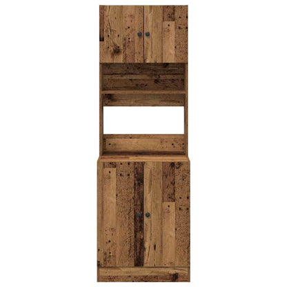 Kitchen Sideboard with Shelf 2 pcs Old Wood 60 x 50 x 180 cm