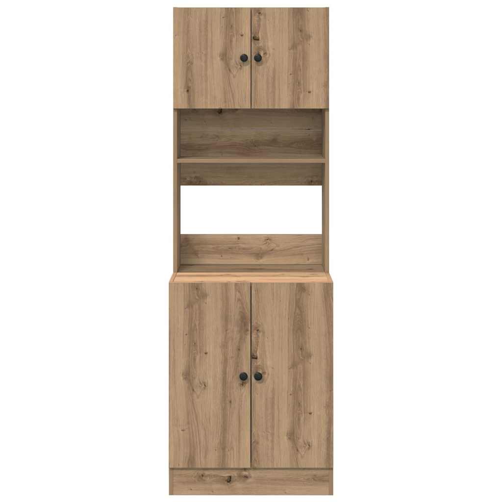 Kitchen Sideboard with Shelf 2 pcs Artisan Oak 60 x 50 x 180 cm