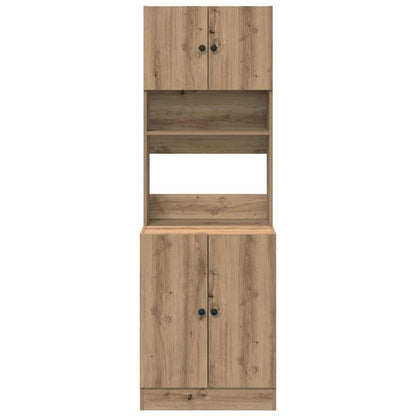 Kitchen Sideboard with Shelf 2 pcs Artisan Oak 60 x 50 x 180 cm