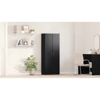 Office Cabinet Black Oak 60 x 32 x 152.5 cm Engineered Wood