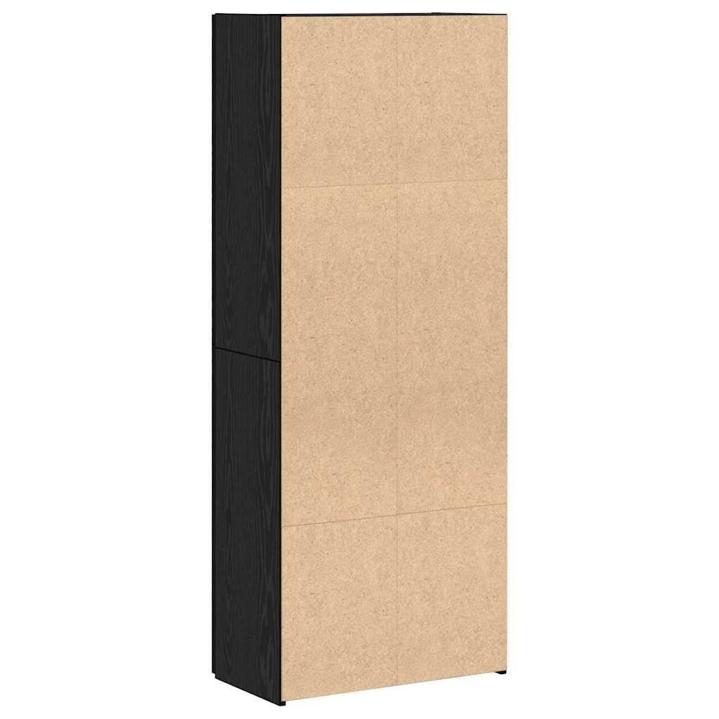 Office Cabinet Black Oak 60 x 32 x 152.5 cm Engineered Wood