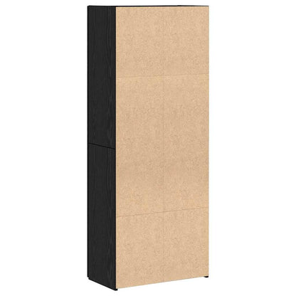 Office Cabinet Black Oak 60 x 32 x 152.5 cm Engineered Wood