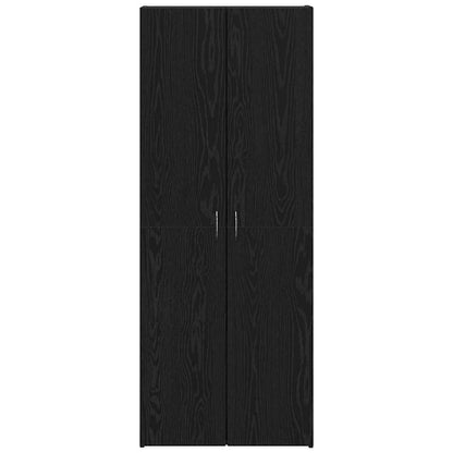 Office Cabinet Black Oak 60 x 32 x 152.5 cm Engineered Wood