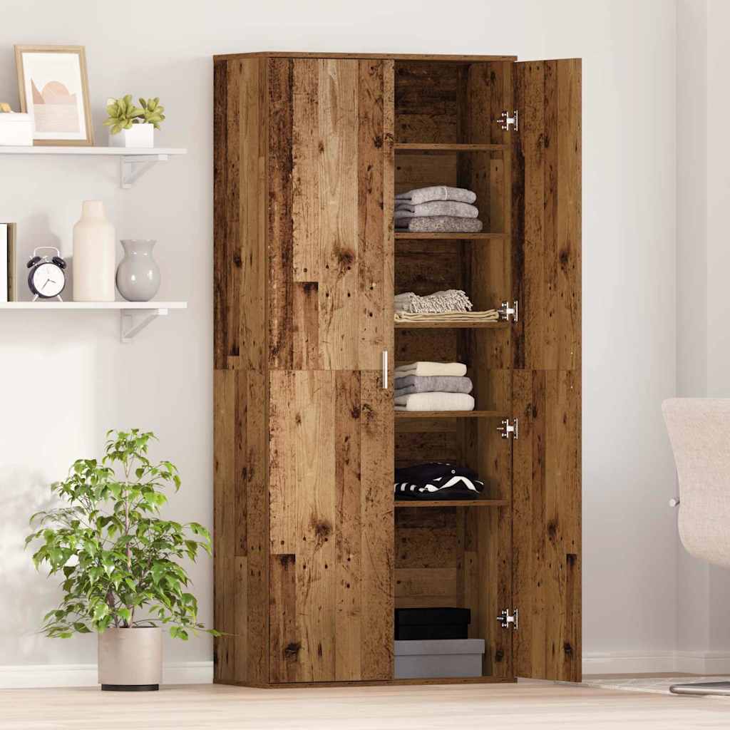 Highboard 80 x 35 x 180 cm Engineered Wood Old Wood