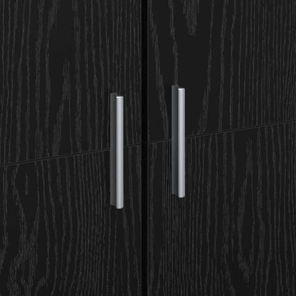 Highboard 80 x 35 x 180 cm Engineered Wood Black oak