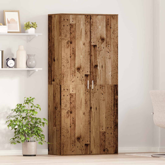 Highboard 80 x 39 x 178 cm Engineered Wood Old Wood