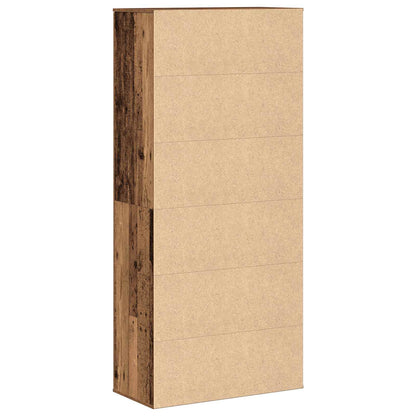 Highboard with Shelf Old Wood 80 x 39 x 178 cm Engineered wood