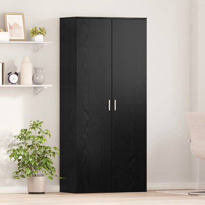 Highboard 80 x 39 x 178 cm Engineered Wood Black Oak