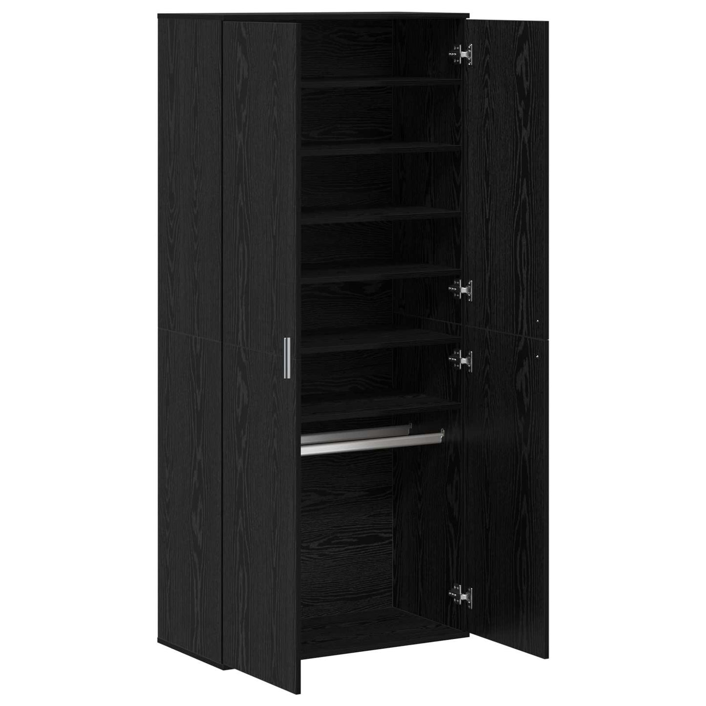 Highboard 80 x 39 x 178 cm Engineered Wood Black Oak