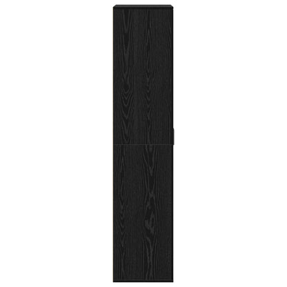 Highboard 80 x 39 x 178 cm Engineered Wood Black Oak