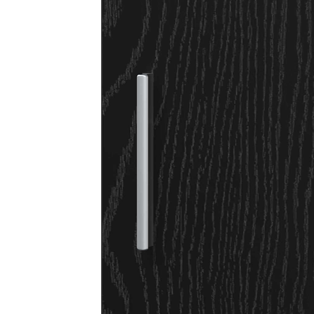 Highboard 2 pcs Black Oak 30 x 42.5 x 185 cm