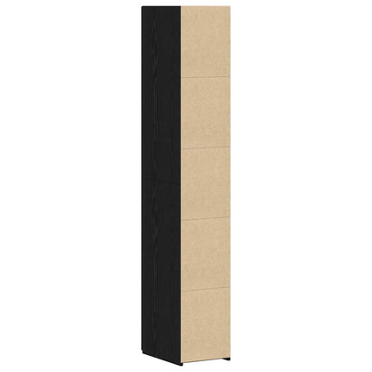 Highboard 2 pcs Black Oak 30 x 42.5 x 185 cm