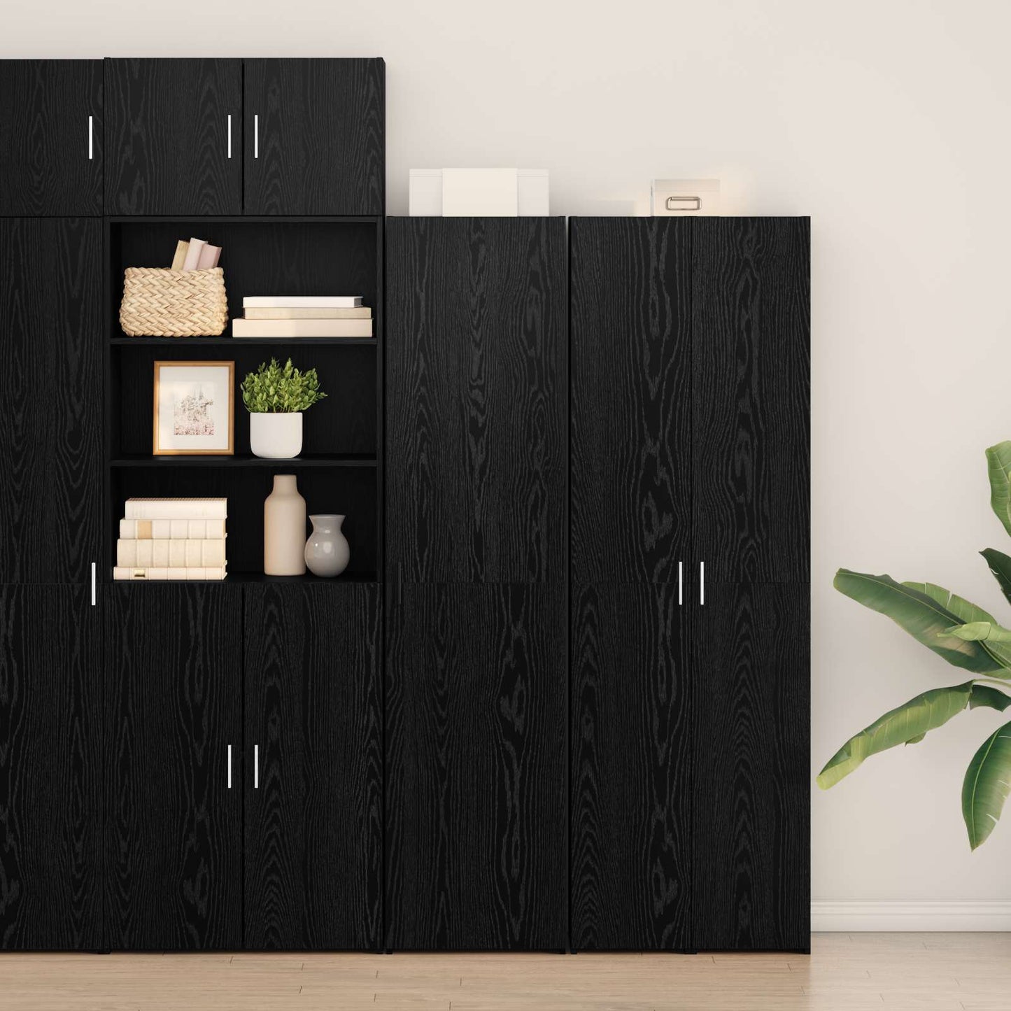 Highboard Black Oak 45 x 42.5 x 185 cm
