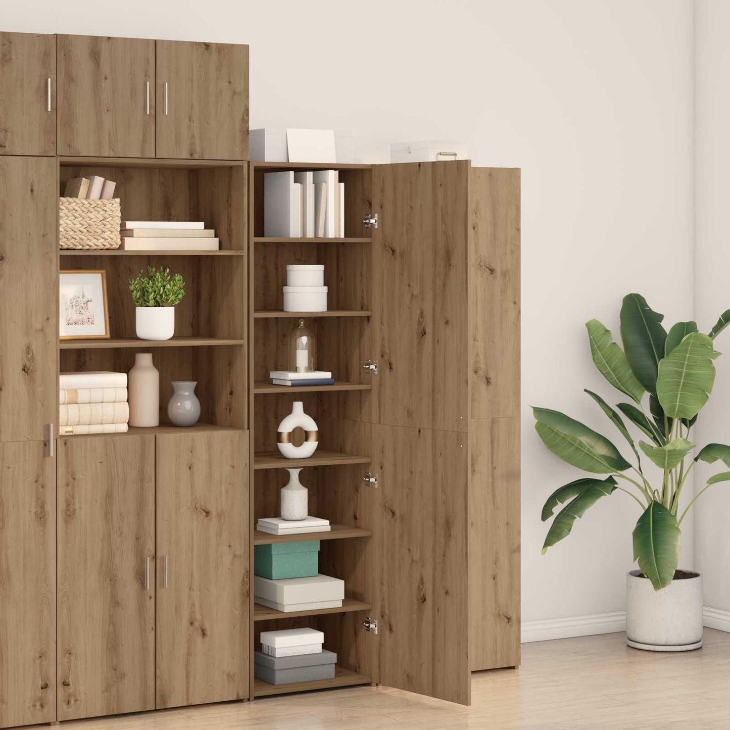 Highboard 2 pcs Artisan Oak 50 x 42.5 x 185 cm