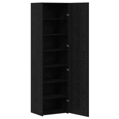 Highboard 2 pcs Black Oak 50 x 42.5 x 185 cm