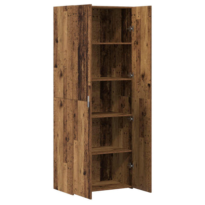 Highboard 2 pcs Old Wood 70 x 42.5 x 185 cm