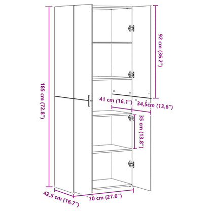 Highboard 2 pcs Artisan Oak 70 x 42.5 x 185 cm