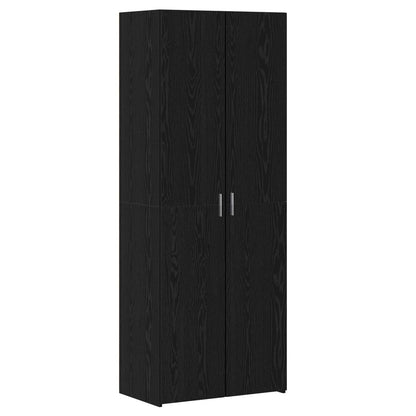 Highboard 2 pcs Black Oak 70 x 42.5 x 185 cm