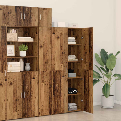 Highboard 2 pcs Old Wood 80 x 42 x 185 cm