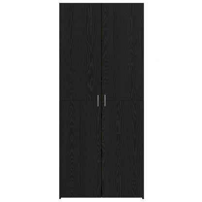 Highboard 2 pcs Black Oak 80 x 42 x 185 cm
