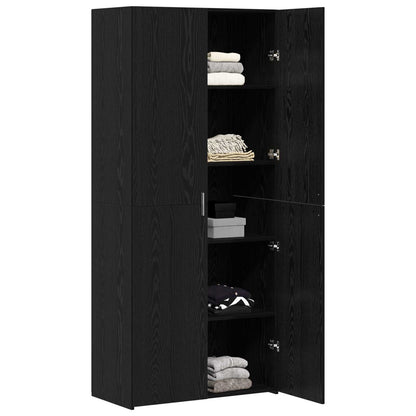 Highboard 2 pcs Black Oak 80 x 42 x 185 cm