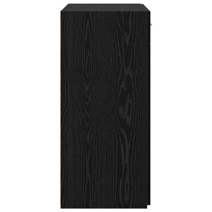 Storage Cabinet Black oak 80 x 42.5 x 93.5 cm Engineered wood