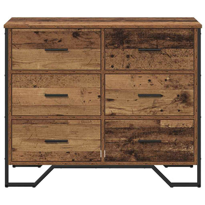 Chest of Drawers with Drawer 2 pcs Old Wood 91 x 35.5 x 74.5 cm