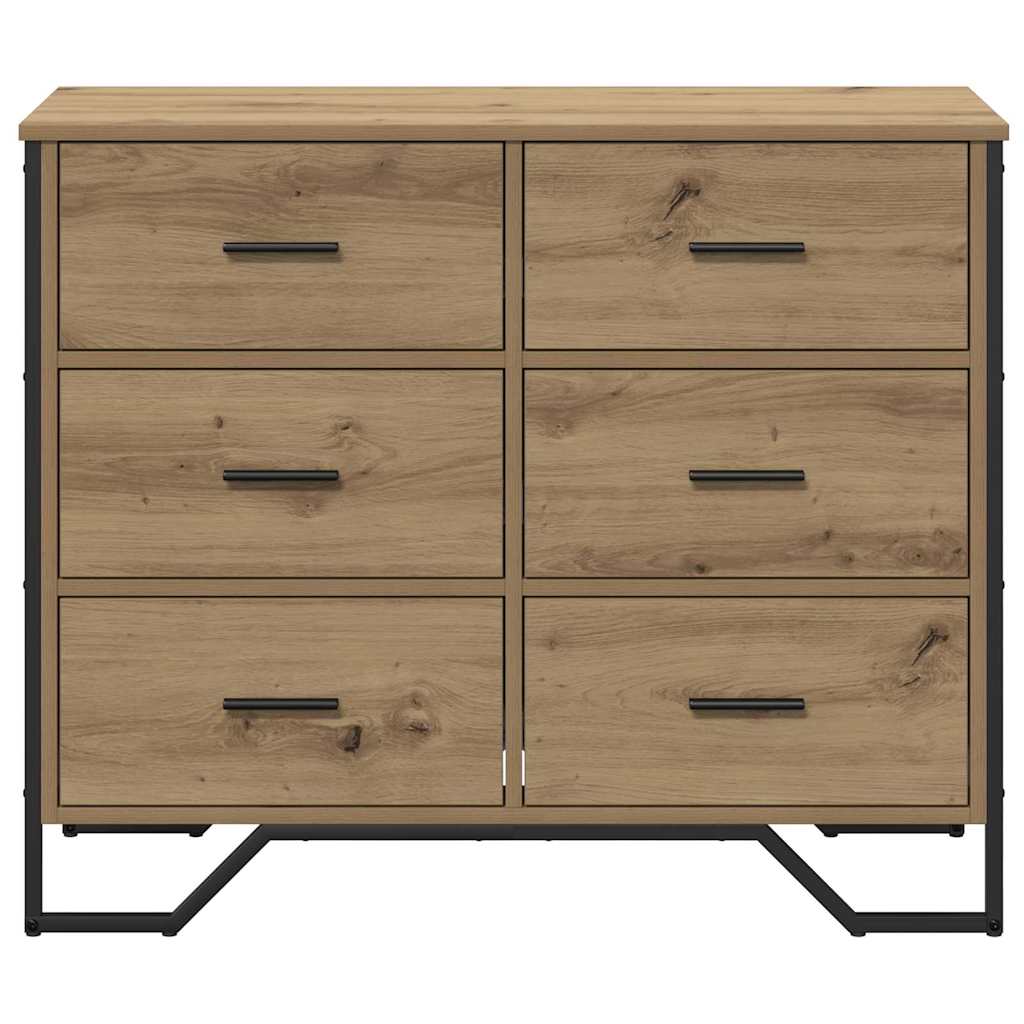 Chest of Drawers 2 pcs Artisan Oak 91 x 35.5 x 74.5 cm